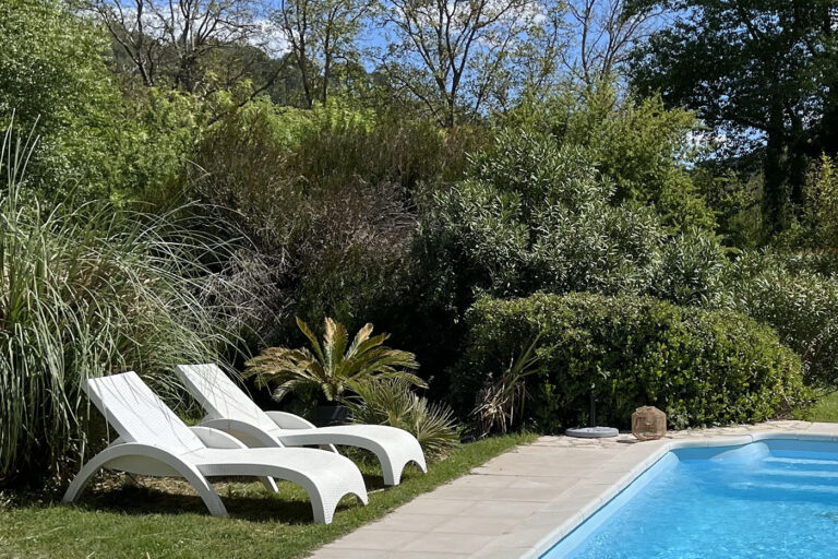 Chambre d'hôte La Belle Rivière à Salernes - Parc et piscine